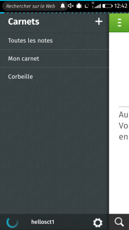 Appli Notes sur Firefox OS – synchronisation avec notes Evernote