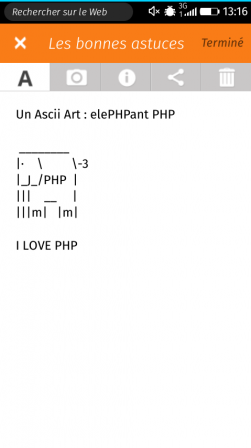 Appli Notes sur Firefox OS – Art ASCII