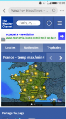 The Weather Channel : carte nationale