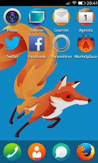 Marketplace sur le 2nd écran d’accueil de Firefox OS