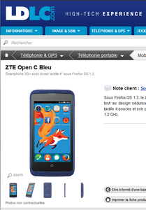 LDLC : ZTE Open C Bleu (86450902)