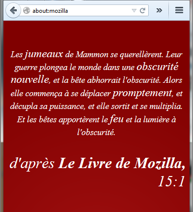 Le Livre de Mozilla 15.1