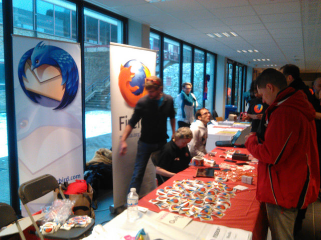 Stand Mozilla FOSDEM 2015, Christophe Villeneuve