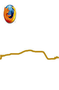 Draw appdujour logo Firefox + trait