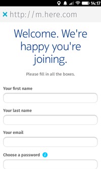 Here : « registration welcome » pour créer un compte Here