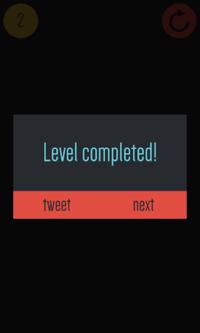 MazeFlow niveau 2 : level completed ; tweet & next