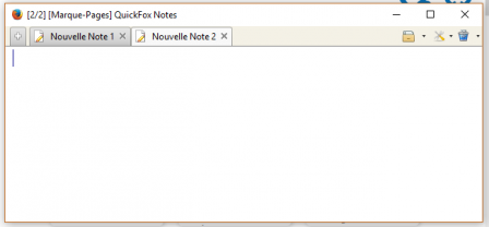 QuickFox : nouvelle note
