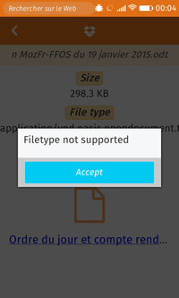 CloudActivity : filetype not supported + accept