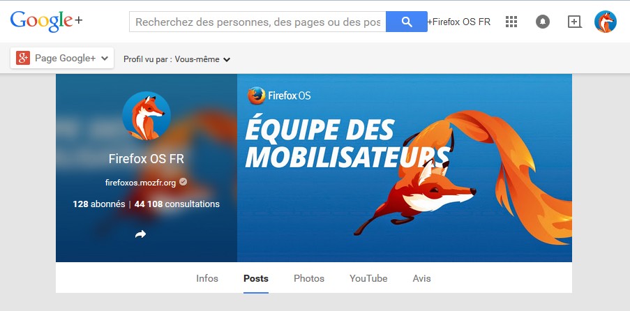 Firefox OS FR sur Google+