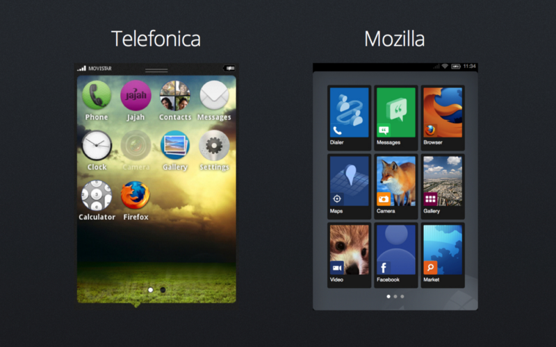 Les interfaces alternatives de B2G de Telefónica et Mozilla