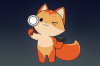 Le Fox enquêteur avec sa loupe (dessin)