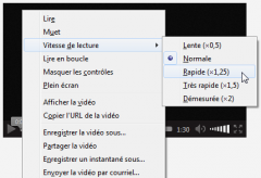 Firefox 49 : lecteur vidéo HTML5 : menu contextuel