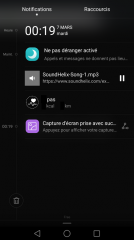 Notifications Android avec une pour les commandes audio de Firefox 52