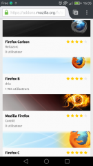 Firefox pour Android : résultats de la recherche « firefox » dans AMO pour mobiles