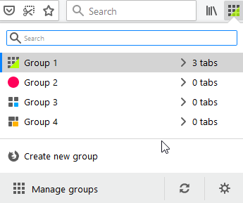 simple tab groups