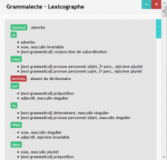 Grammalecte pour Firefox : lexicographe
