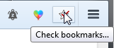 Bookmarks Organizer : infobulle de bouton « Check bookmarks… »