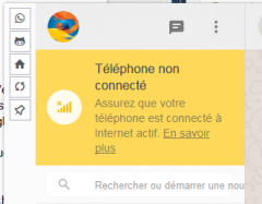 web.whatsapp.com : téléphone non connecté