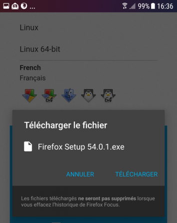 Firefox Focus pour Android 1.1 : téléchargement