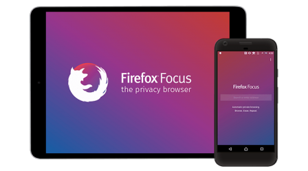 Firefox Focus pour Android : tablette et smartphone