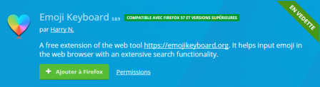 AMO : Emoji Keyboard prêt pour Firefox 57+