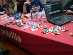 JDLL 2017 : goodies du stand Mozilla