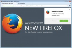 Le 29 avril 2014 sortait Firefox 29 avec une réorganisation et un redesign complet de l'interface (les onglets ronds)
