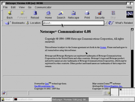 Netscape 4.08 1998